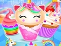 Játék Egyszarvú és sellő cupcake sütési design online