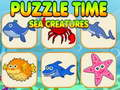 Játék Puzzle Idő Tengeri Lények online