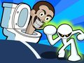 Játék Stickman a Skibidi Toalettal szemben online