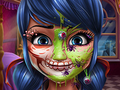 Játék Pöttyös lány Halloween smink online