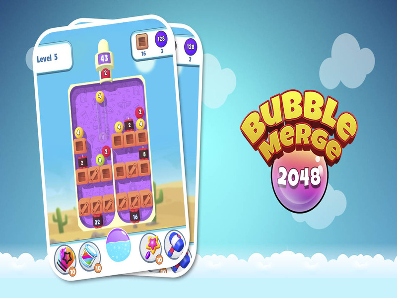 Játék Bubble Merge 2048 online