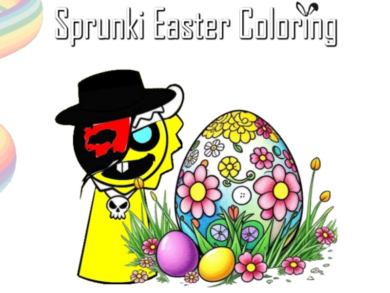 Játék Sprunki húsvéti színezés online