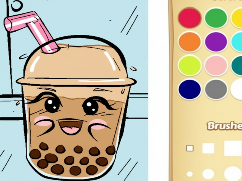 Játék Boba tea kifestőkönyv gyerekeknek online