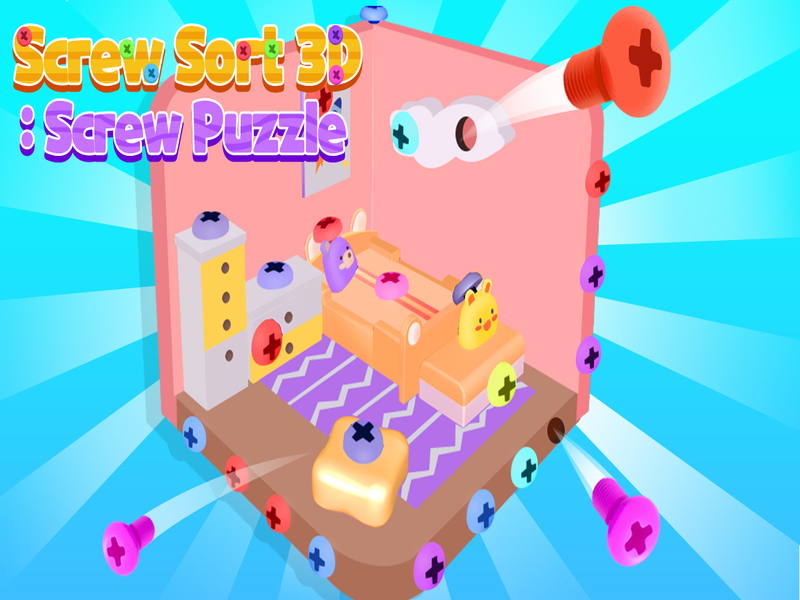 Játék Csavaros rendezés 3D: Csavaros puzzle online