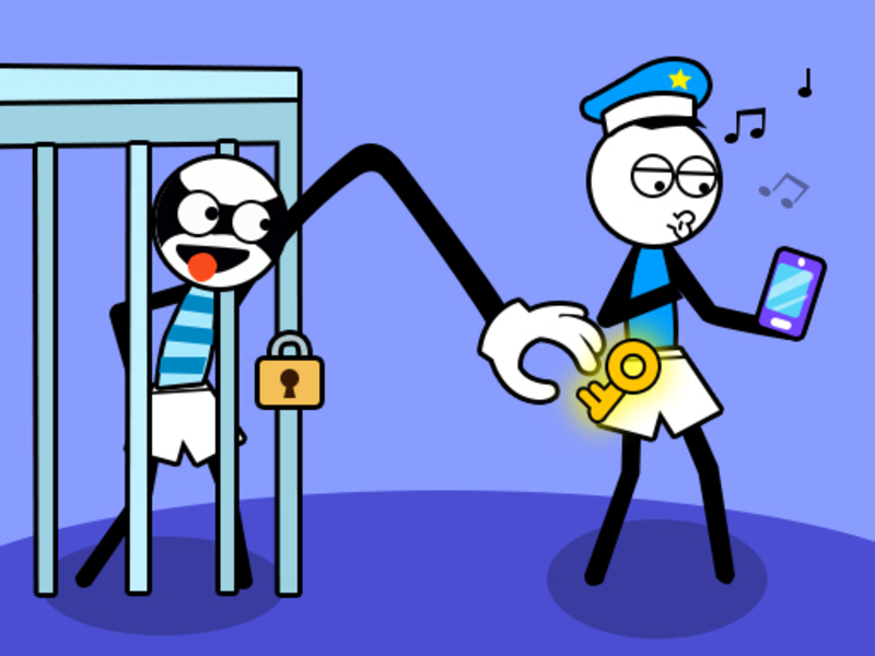 Játék Stickman Troll Thief rejtvény online