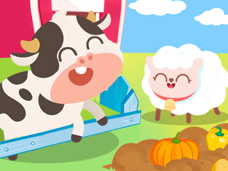 Játék Gyerekek boldog farm dudu online