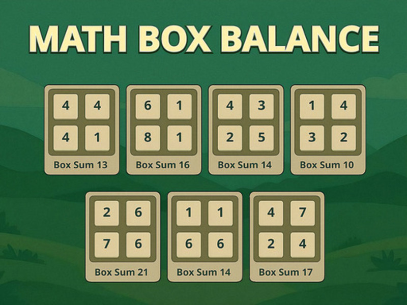 Játék Matematikai doboz egyensúly online